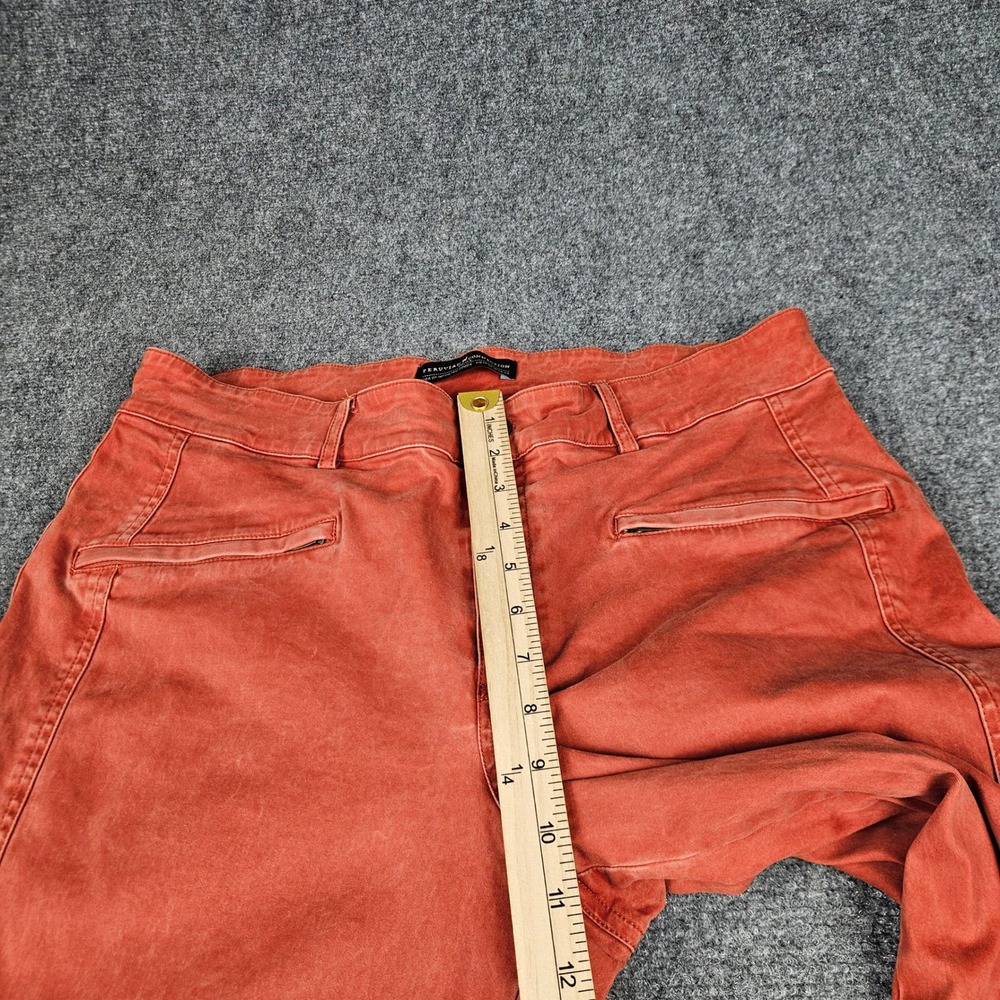 Peruvian Connection Womens Orange Seam Detail Ankle Button Cargo Pants Size 14 - Picture 11 of 12